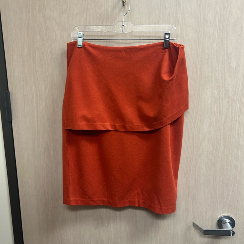 CAbi Vibrant Orange Pencil Skirt